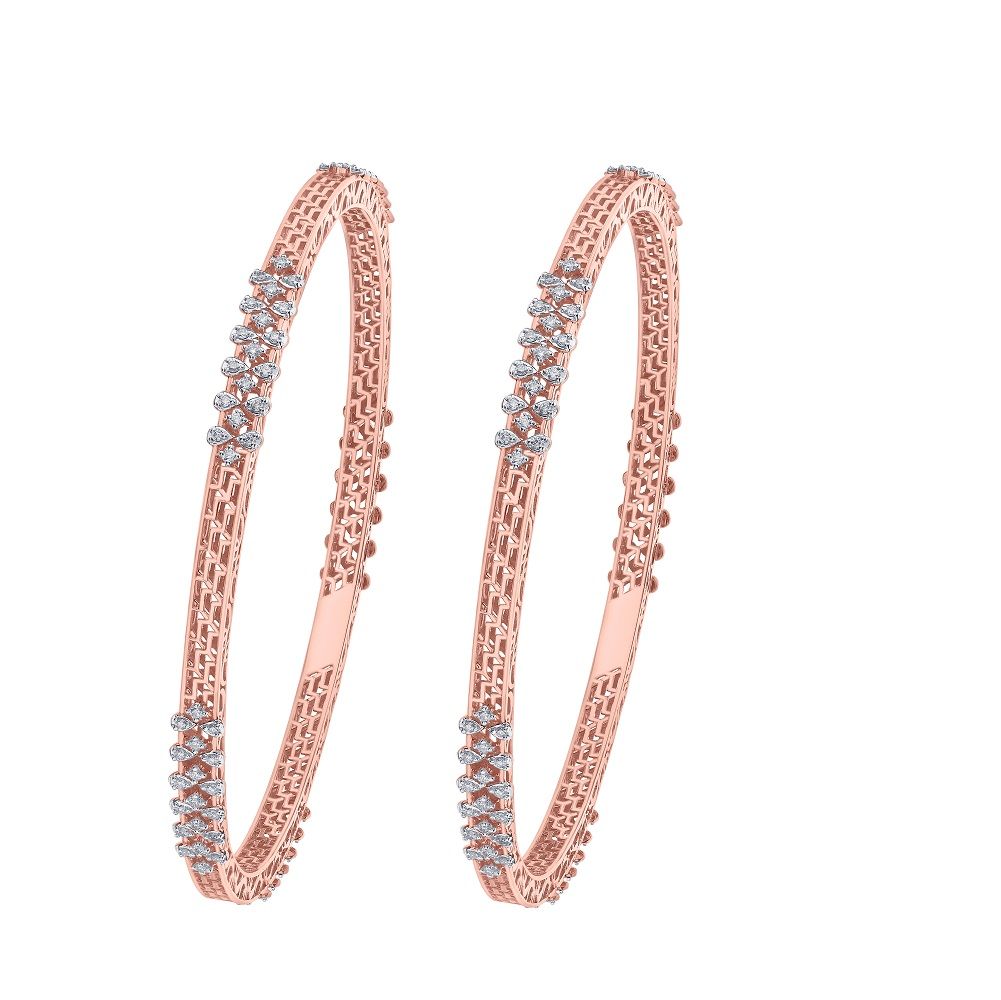 Contemporary Astra Bangle With Diamonds Set of 2-All Jewellery-OBA23038