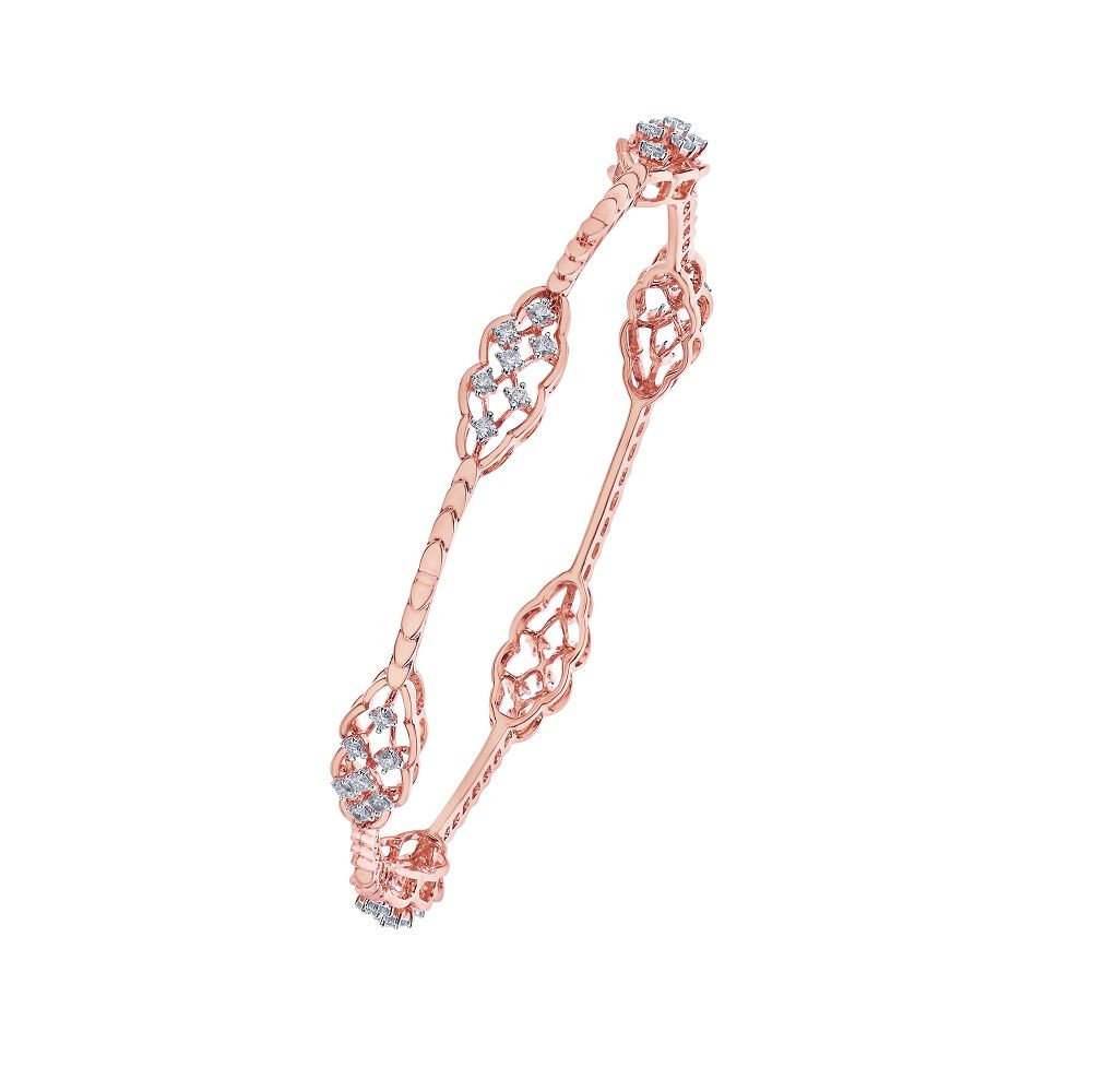 Elegant Diamond and Gold Astra Bangle Set of 2-All Jewellery-OBA23043
