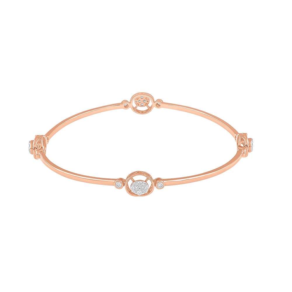 Classic 14Kt Rose Gold and Diamond Bangle Pair-All Jewellery-OBA23P03