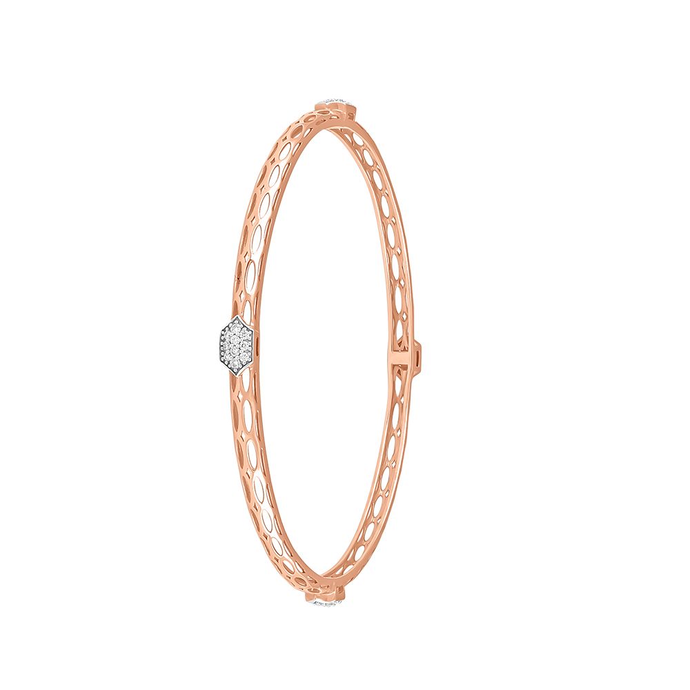 Elegant 14Kt Rose Gold Pair of Bangles-All Jewellery-OBA23P06