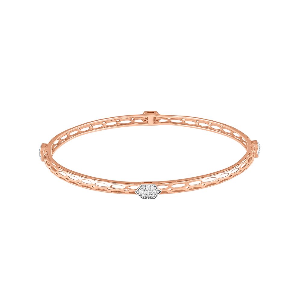 Elegant 14Kt Rose Gold Pair of Bangles-All Jewellery-OBA23P06