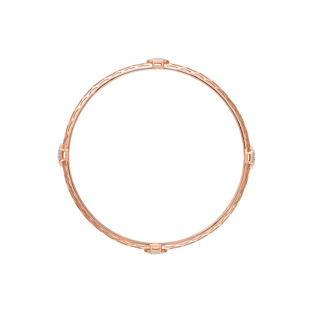 Elegant 14Kt Rose Gold Pair of Bangles-All Jewellery-OBA23P06