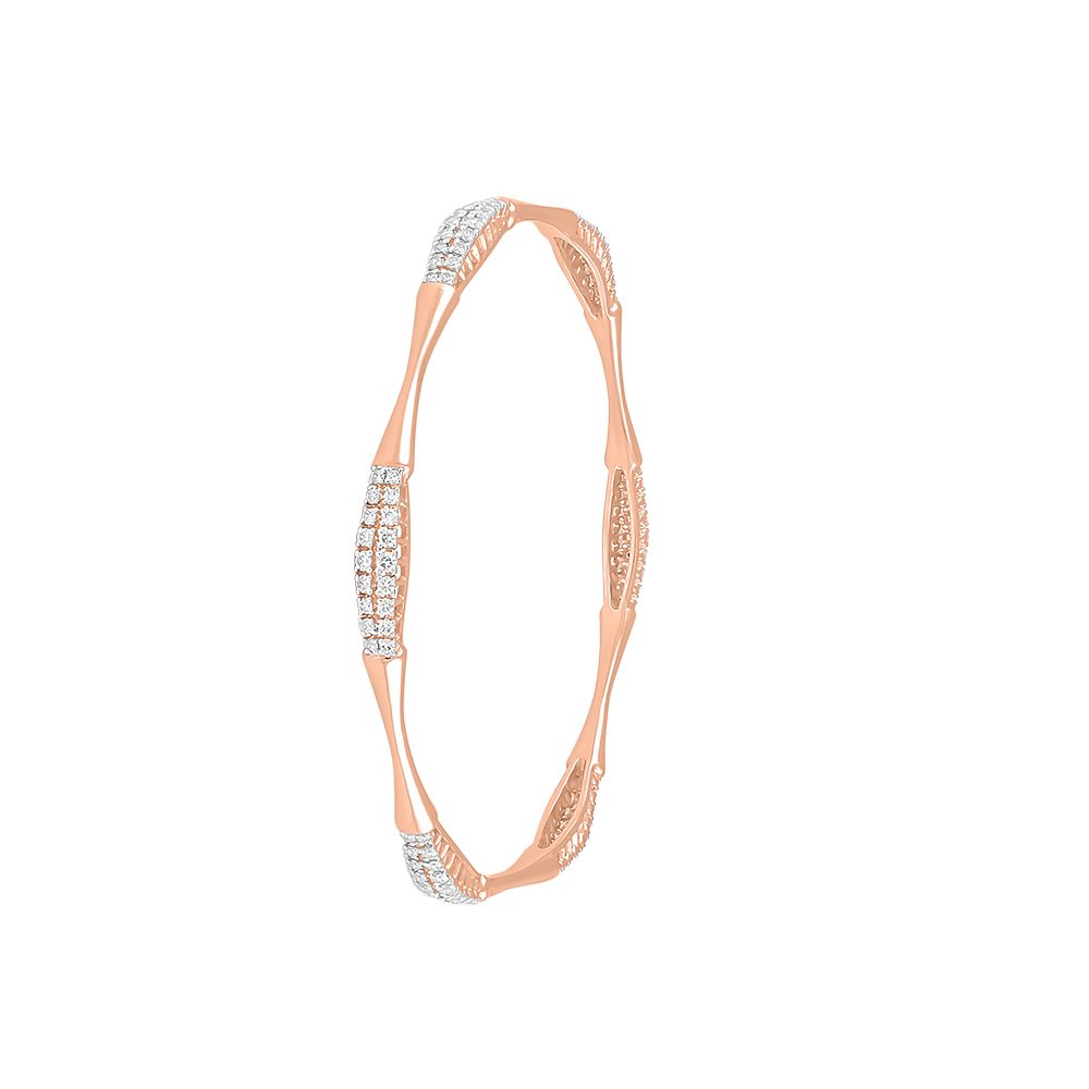 Subtle Diamond and Rose Gold Pair of Bangles-All Jewellery-OBA23P07