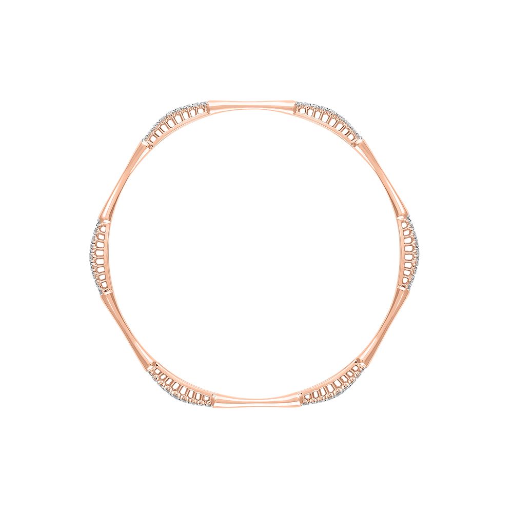 Subtle Diamond and Rose Gold Pair of Bangles-All Jewellery-OBA23P07