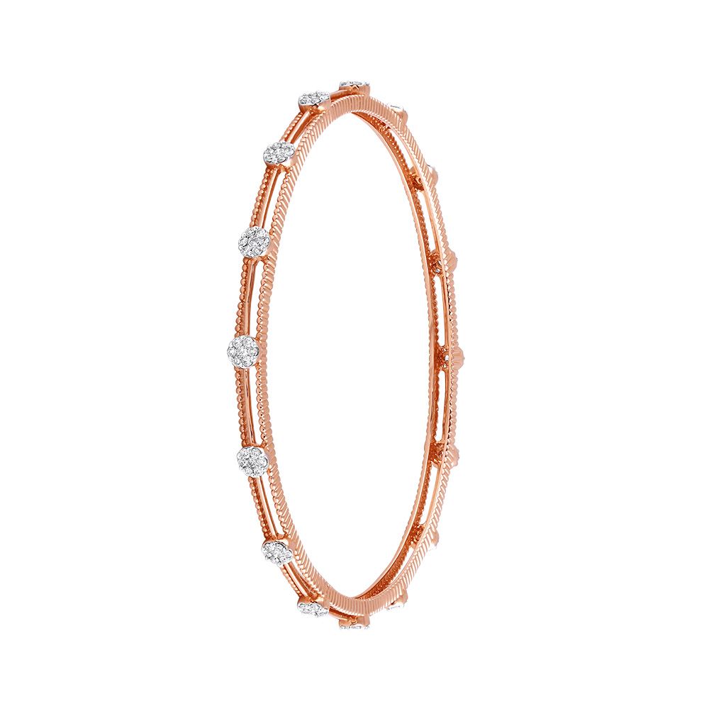 Charming Nakshatra Design Diamond Bangle Pair-All Jewellery-OBA23P08