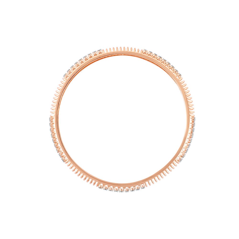 Spark Classic Diamond Rose Gold Bangle Set of 2-All Jewellery-OBA24P05