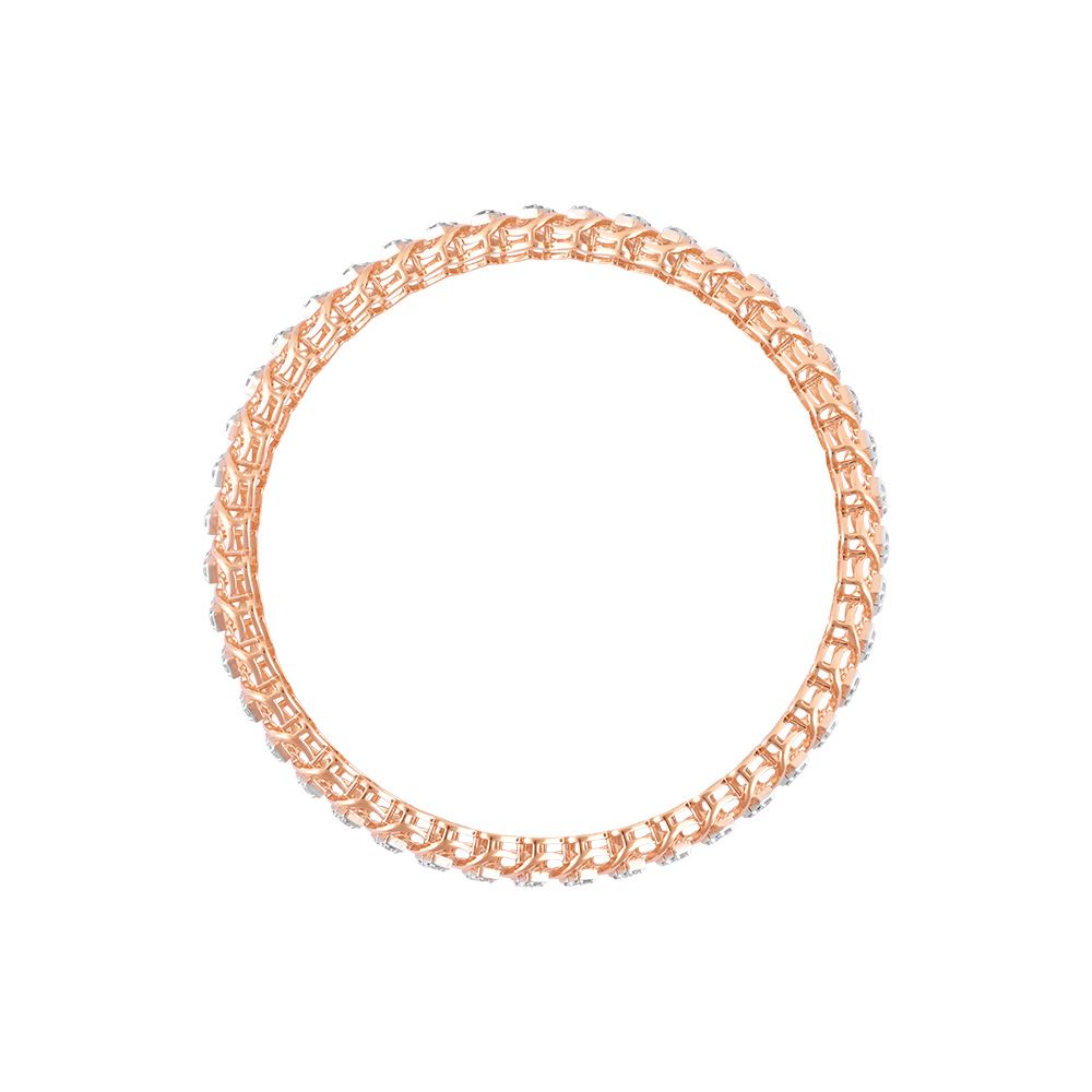 Glimpse Lightweight Diamond Rose Gold Bangle Set of 2-All Jewellery-OBA24P06
