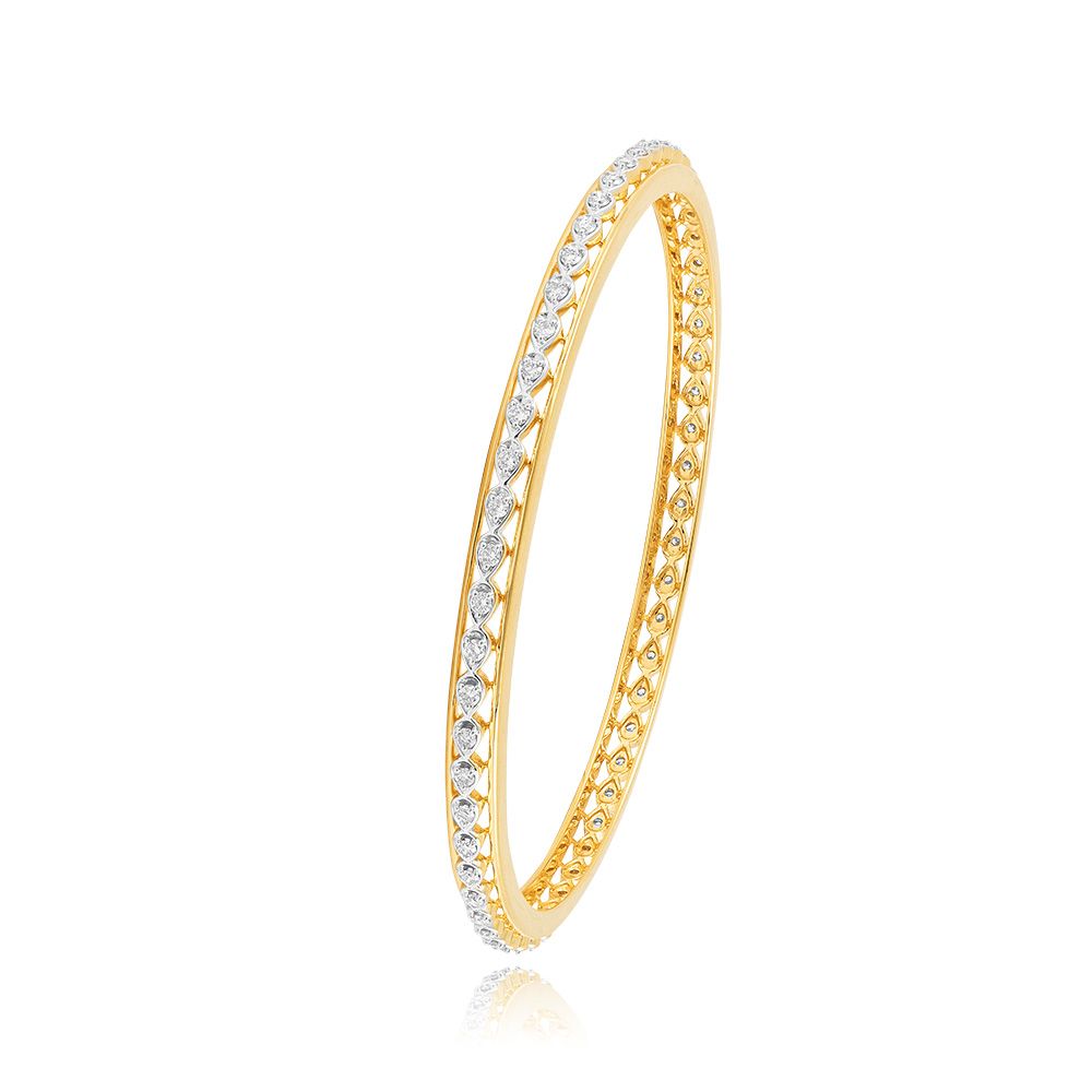 Traditional Diamond and Emerald Bangle Set of 2-All Jewellery-OBA25P06