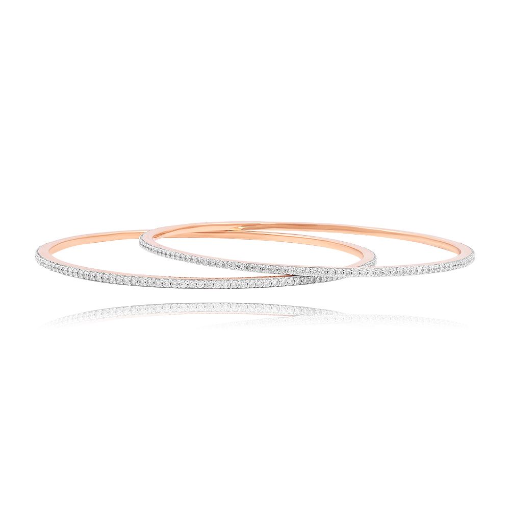 Eternity Glow Diamond Bangle Set of 2-All Jewellery-OBA25P10