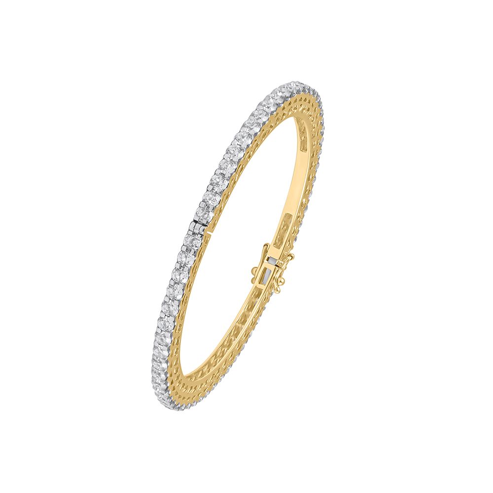 Enchanting Diamond Studded Bangle Set of 2-All Jewellery-OBA13101