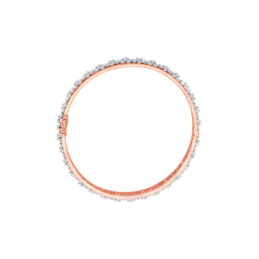 Dewdrop Diamond Bangle in 14KT Rose Gold Set of 2-Bangles-OBA17006