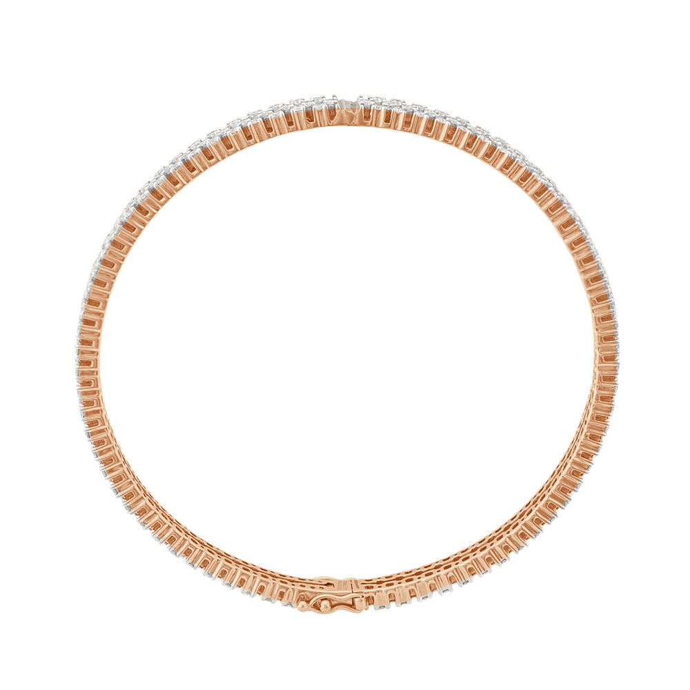 Intricate Rose Gold Diamond Bangle-All Jewellery-OBA18030
