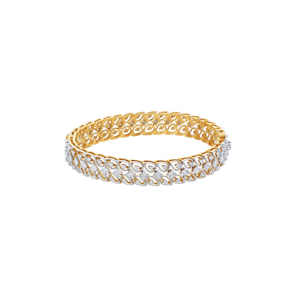 Stunning Bangle in 14KT Rose Gold Set of 2-Bangles-OBA18118