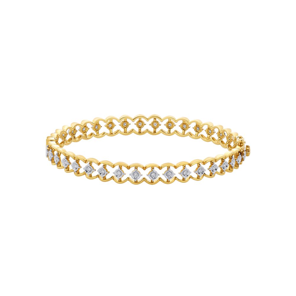 Classic Diamond Bangle Set of 2-Bangles-OBA18136