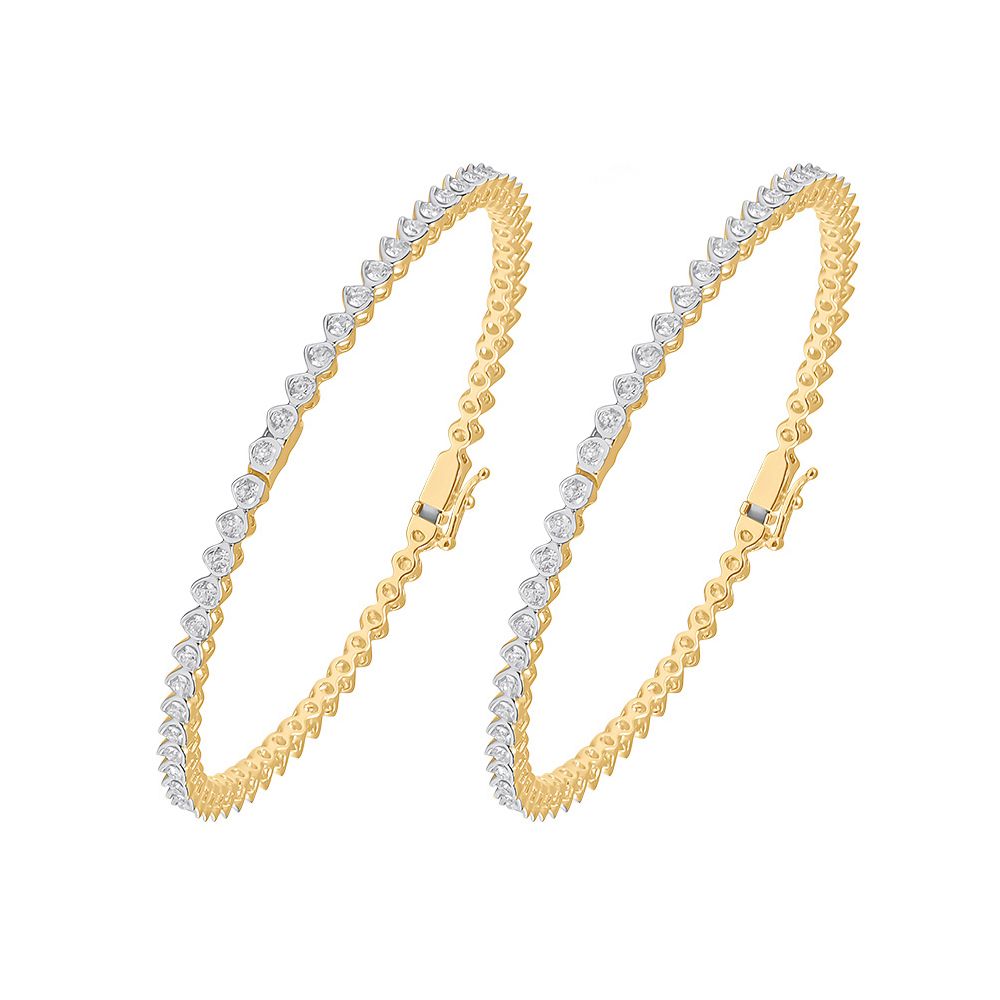 Graceful Diamond Lined Bangles Set-All Jewellery-OBA20071