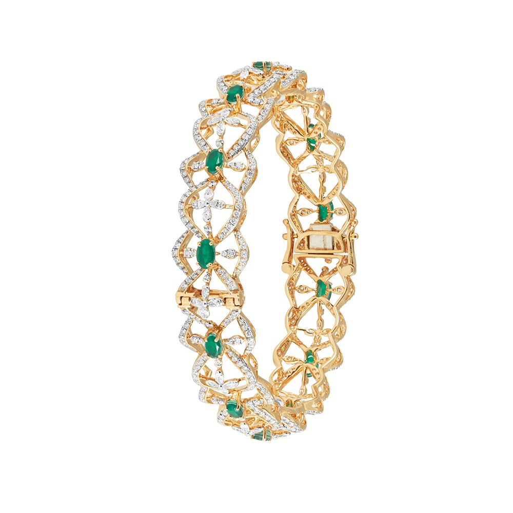 Precious Rose Gold Diamond Bangle-All Jewellery-OBA23O04