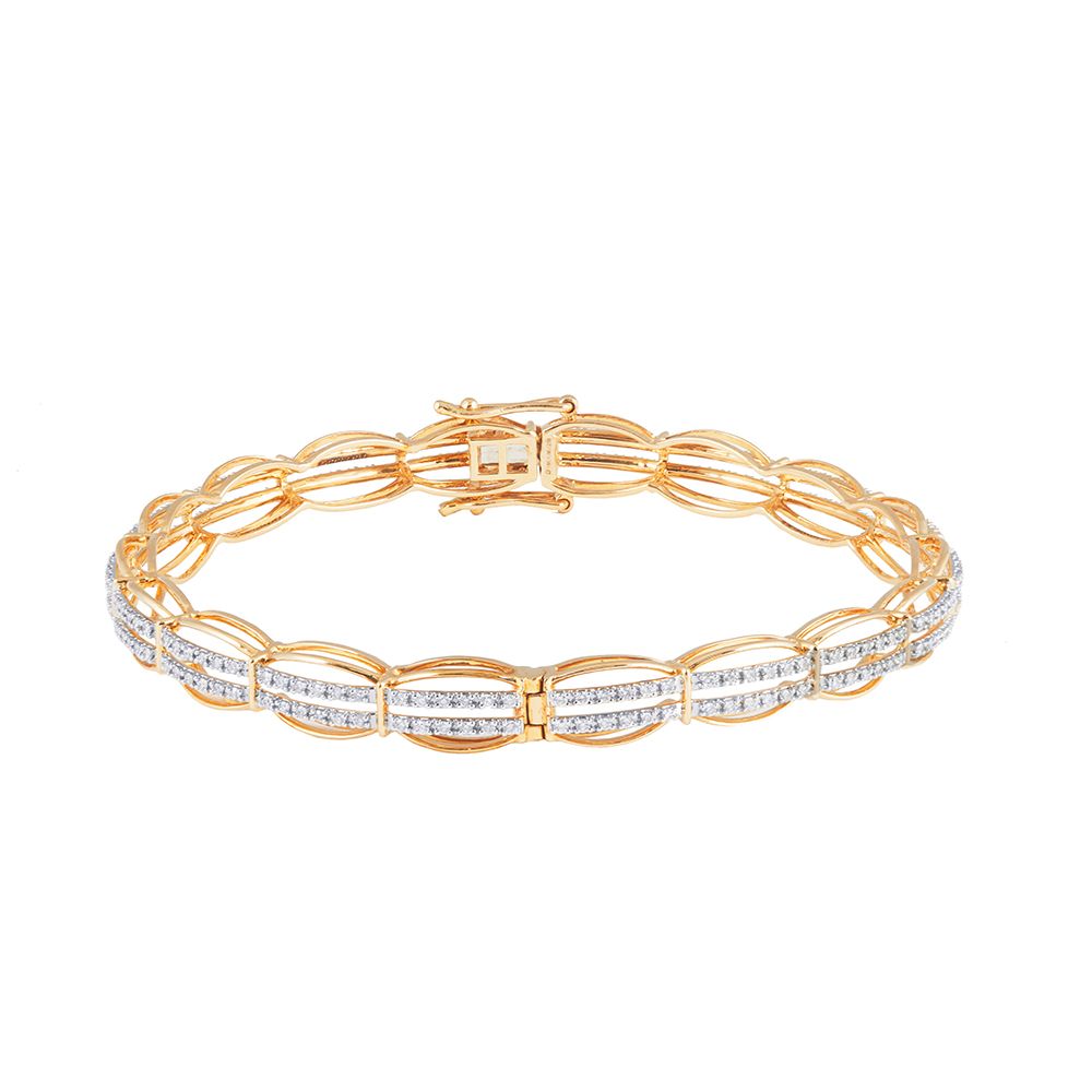 Lavish Rose Gold Diamond Bangle-All Jewellery-OBA23O08