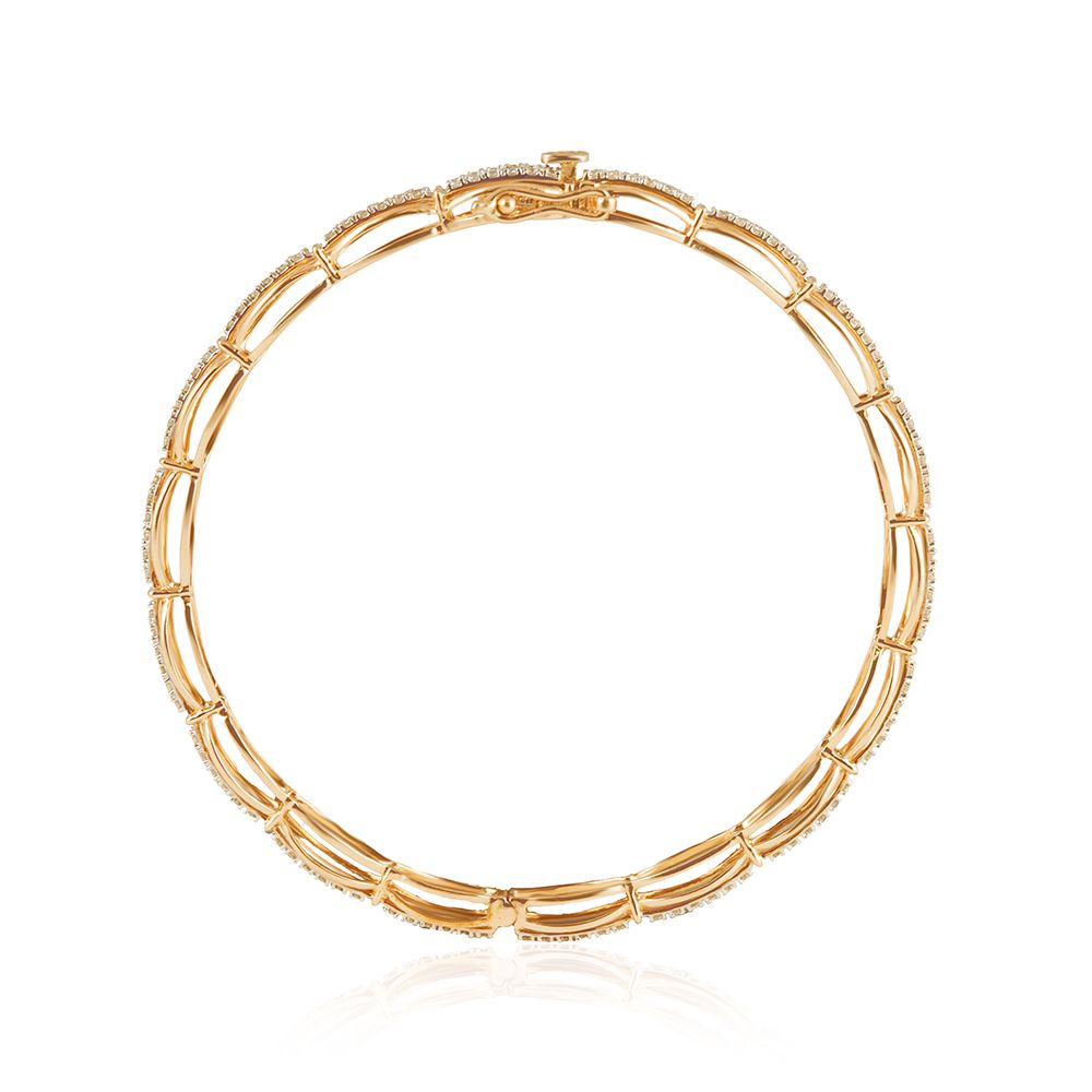 Lavish Rose Gold Diamond Bangle-All Jewellery-OBA23O08