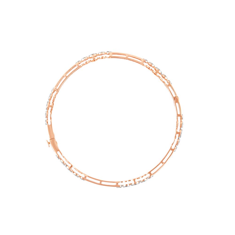 Luxe Minimal Diamond Rose Gold Bangle Set of 2-All Jewellery-OBA24O01