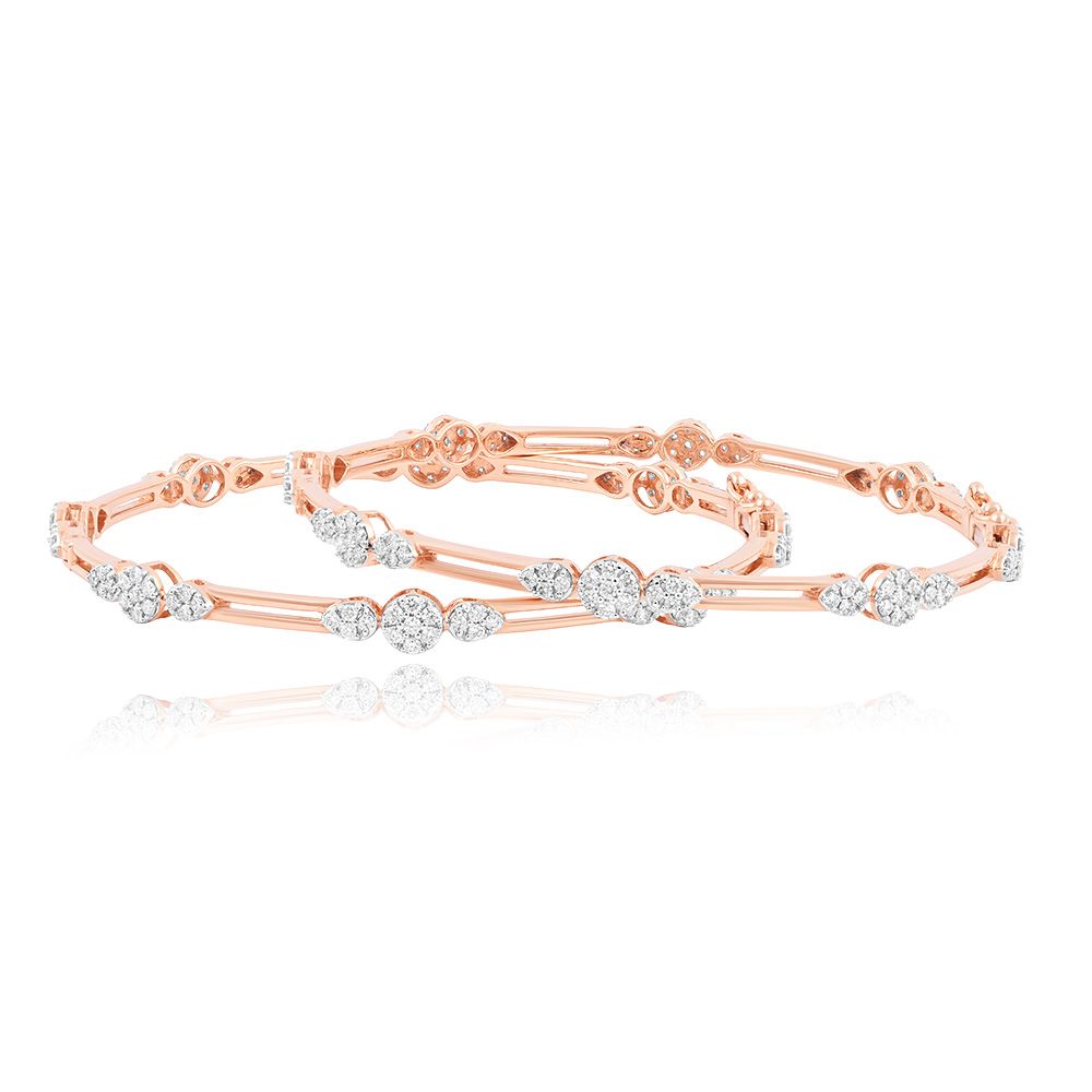 Minimal Elegance Diamond Bangle Set of 2-All Jewellery-OBA25O05