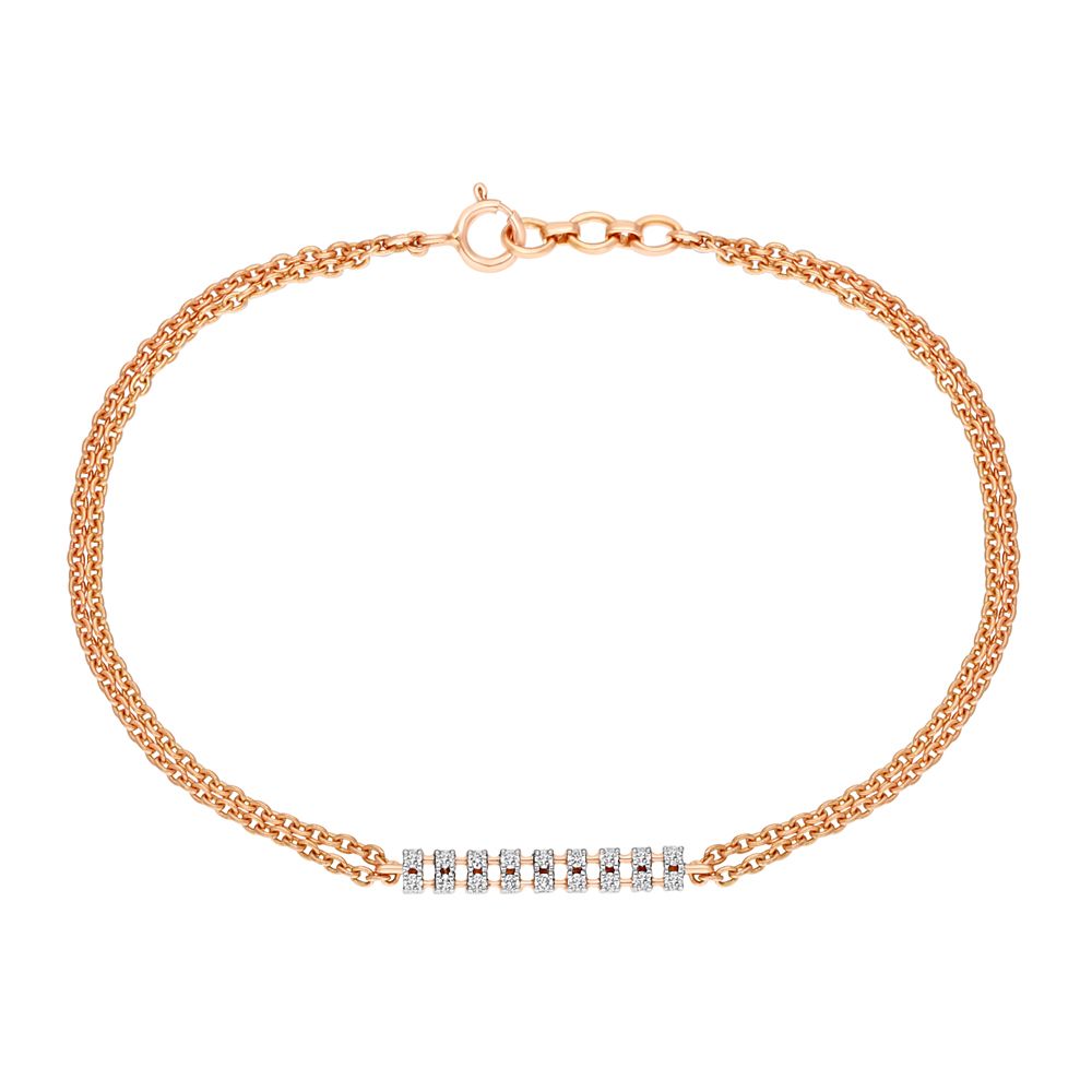 Gleaming 18KT Rose Gold Bracelet-Bracelets-OBR15019-D300XAB