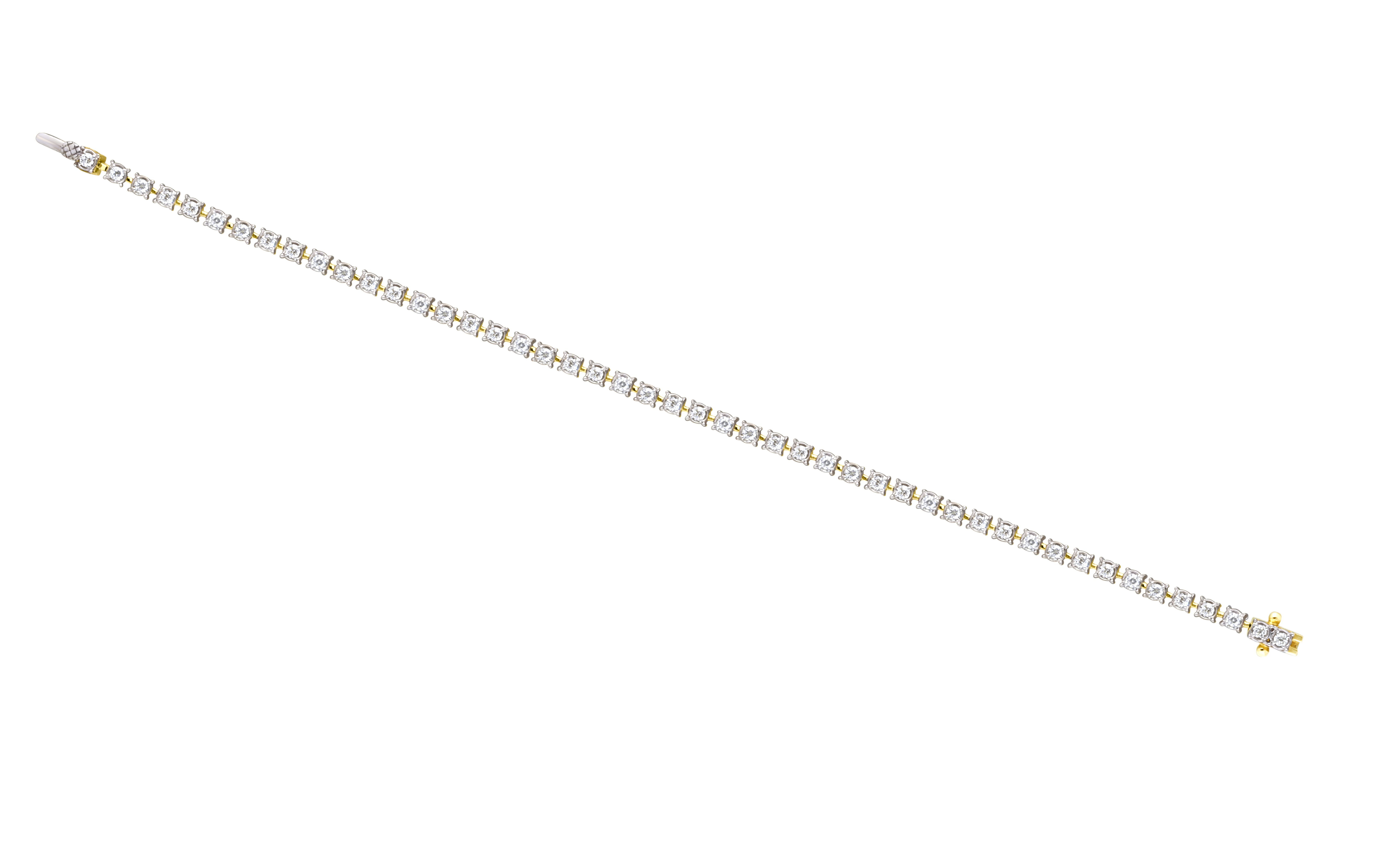 Sparkling Diamond and Yellow Gold Crown Star Bracelet-Bracelets-OBR15025-A300RAB
