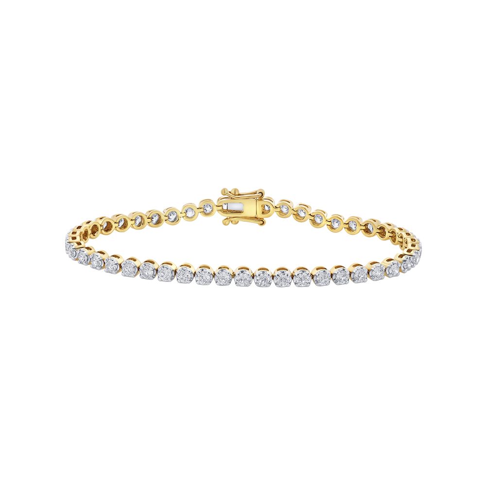 Radiant 18KT Yellow Gold Crown Star Bracelet-All Jewellery-OBR15028-A300RAB