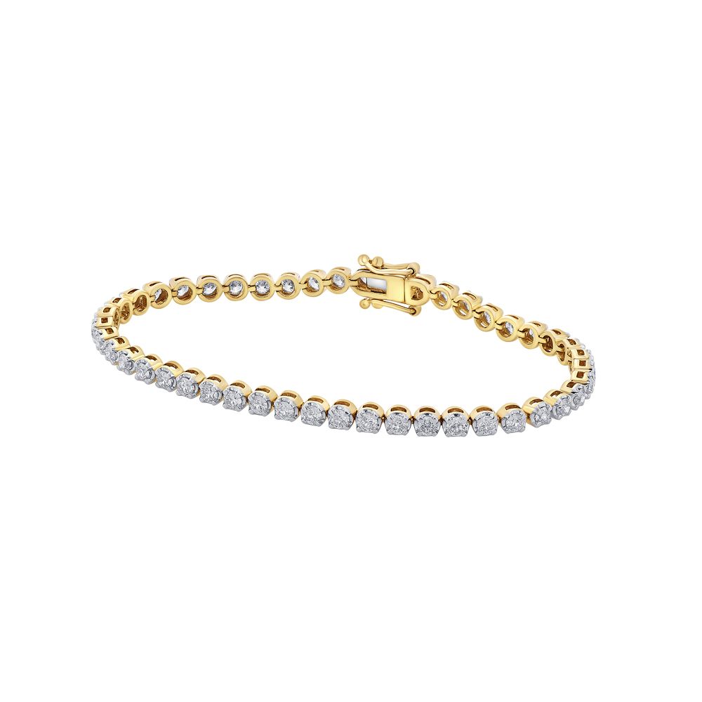 Radiant 18KT Yellow Gold Crown Star Bracelet-All Jewellery-OBR15028-A300RAB