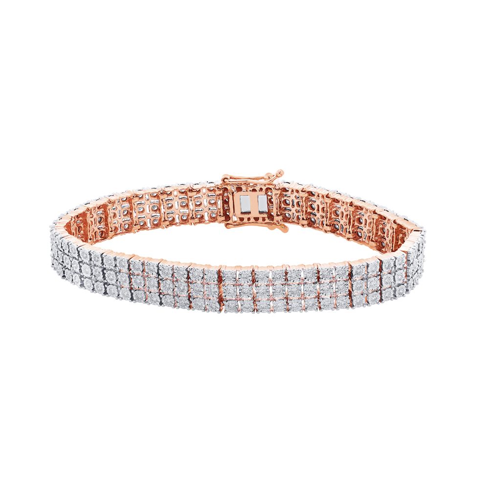 Stunning Diamond Bracelet in 14KT Yellow Gold-Bracelets-OBR16727-D400RAC