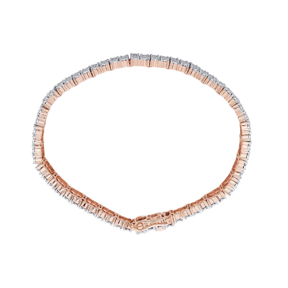 Miracle Plate Diamond Rose Gold Tennis Bracelet-Diamond-OBR16727-D400XAC