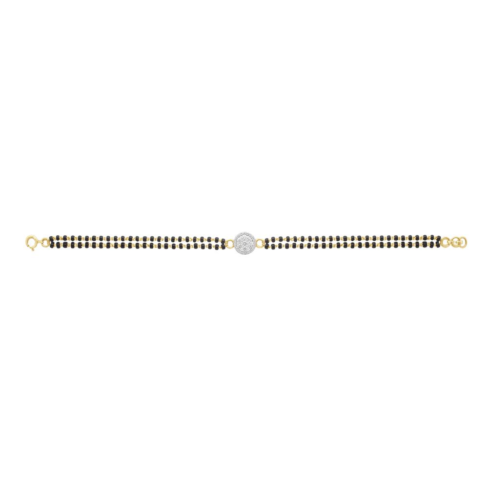14KT Yellow Gold Bracelet With Diamonds-Bracelets-OBR18003-D400RAC