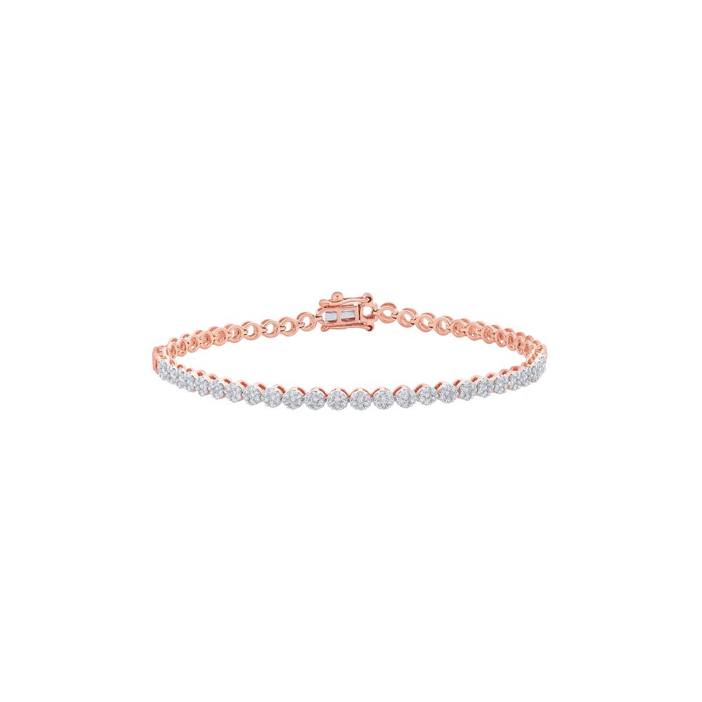 Contemporary Diamond and Rose Gold Bracelet-All Jewellery-OBR18006-D400XAC