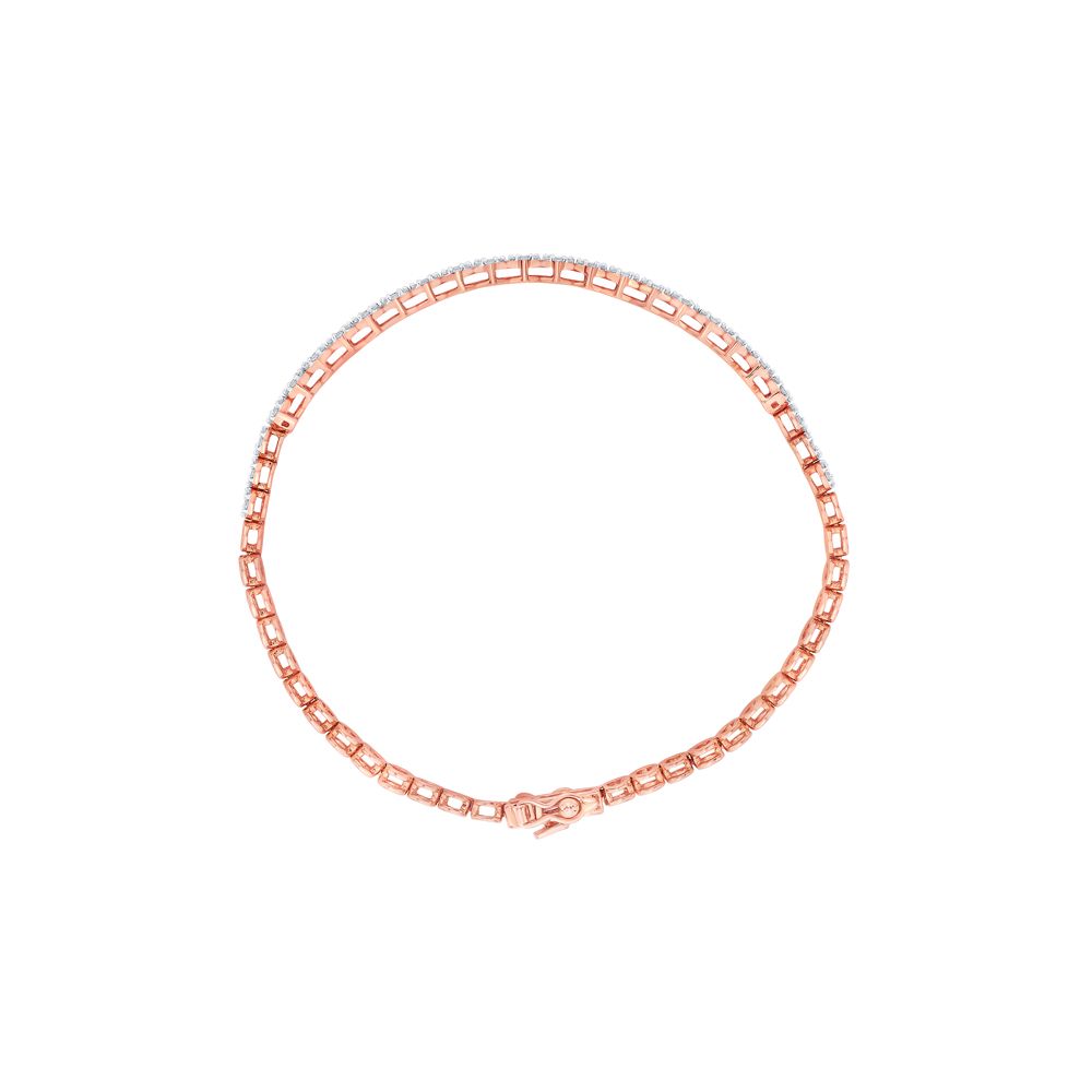 Contemporary Diamond and Rose Gold Bracelet-All Jewellery-OBR18006-D400XAC