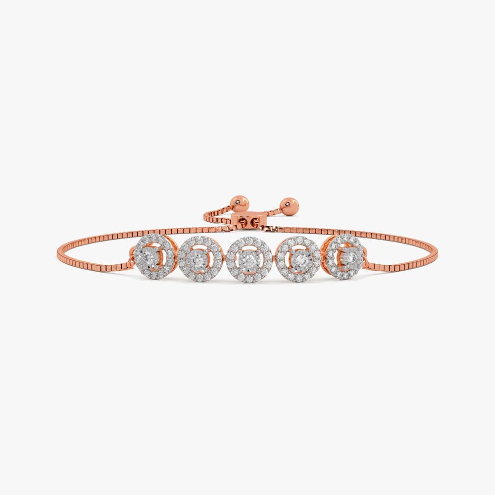 Mesmerising Diamond and Rose Gold Astra Bracelet-Bracelets-OBR20009-D900XKC