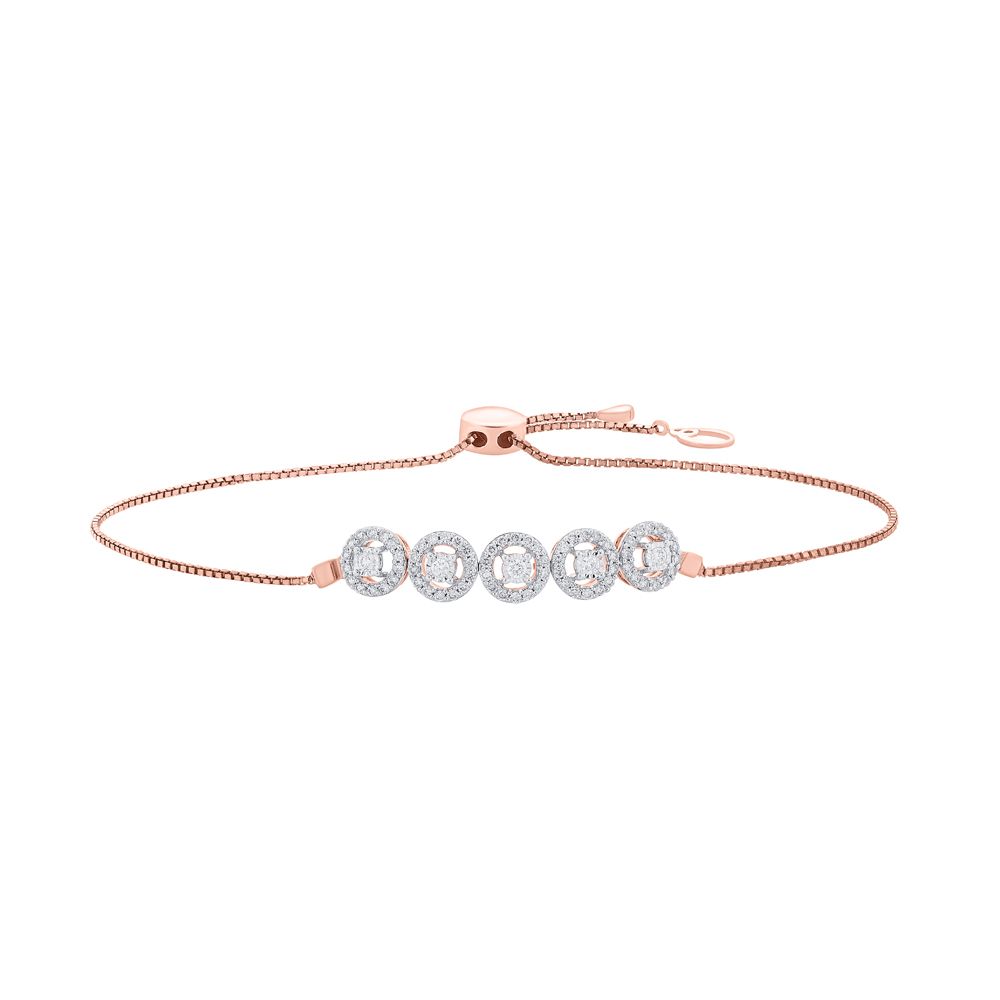 Mesmerising Diamond and Rose Gold Astra Bracelet-Bracelets-OBR20009-D900XKC