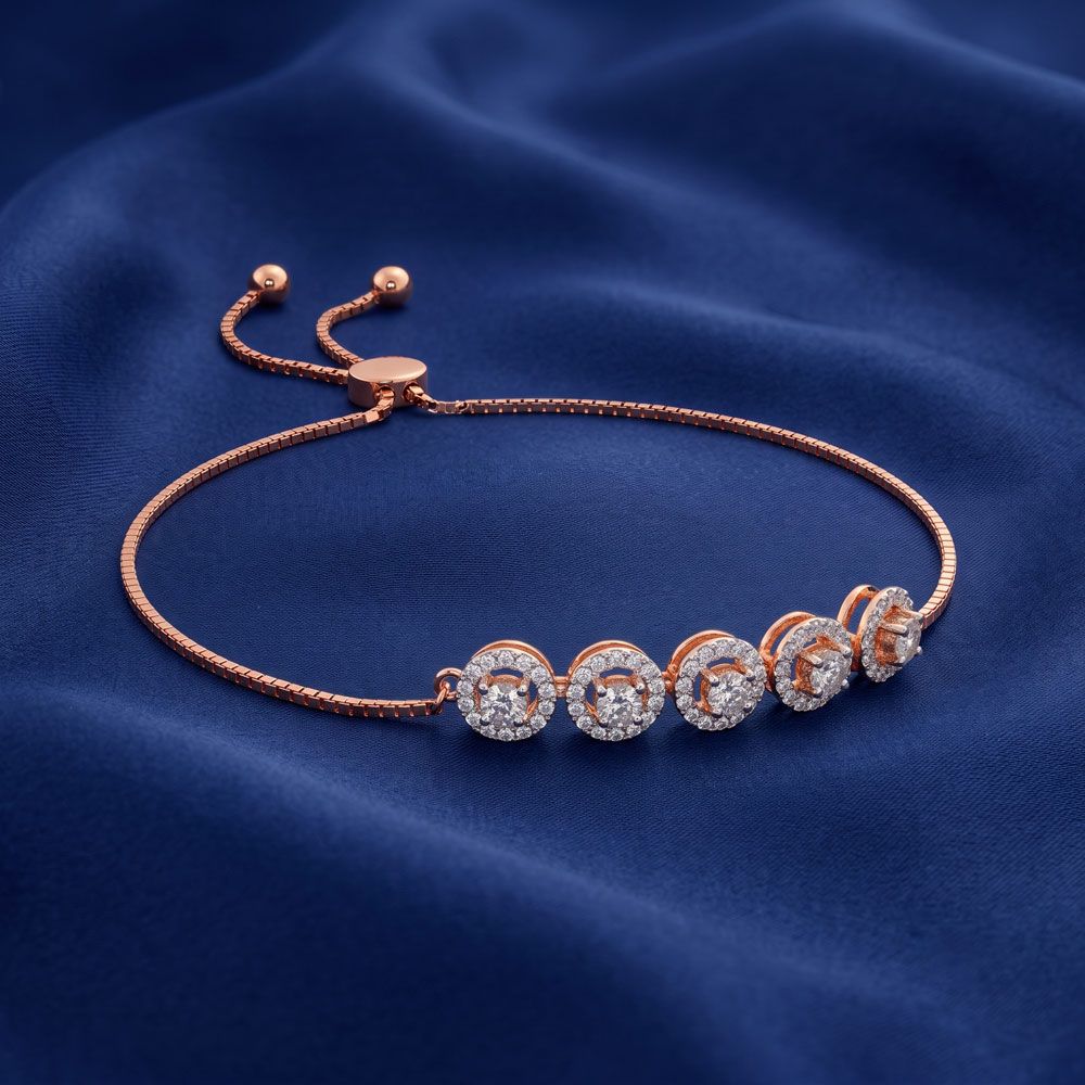 Mesmerising Diamond and Rose Gold Astra Bracelet-Bracelets-OBR20009-D900XKC