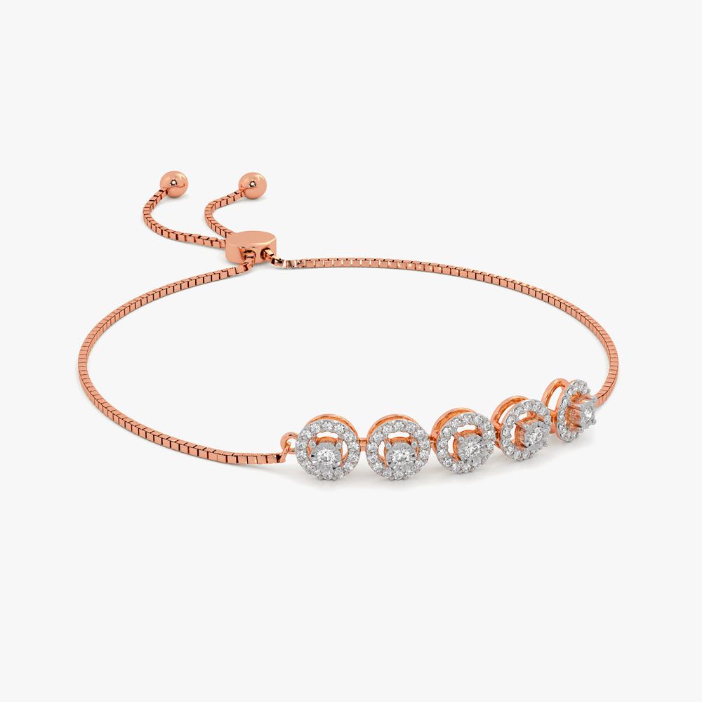 Mesmerising Diamond and Rose Gold Astra Bracelet-Bracelets-OBR20009-D900XKC