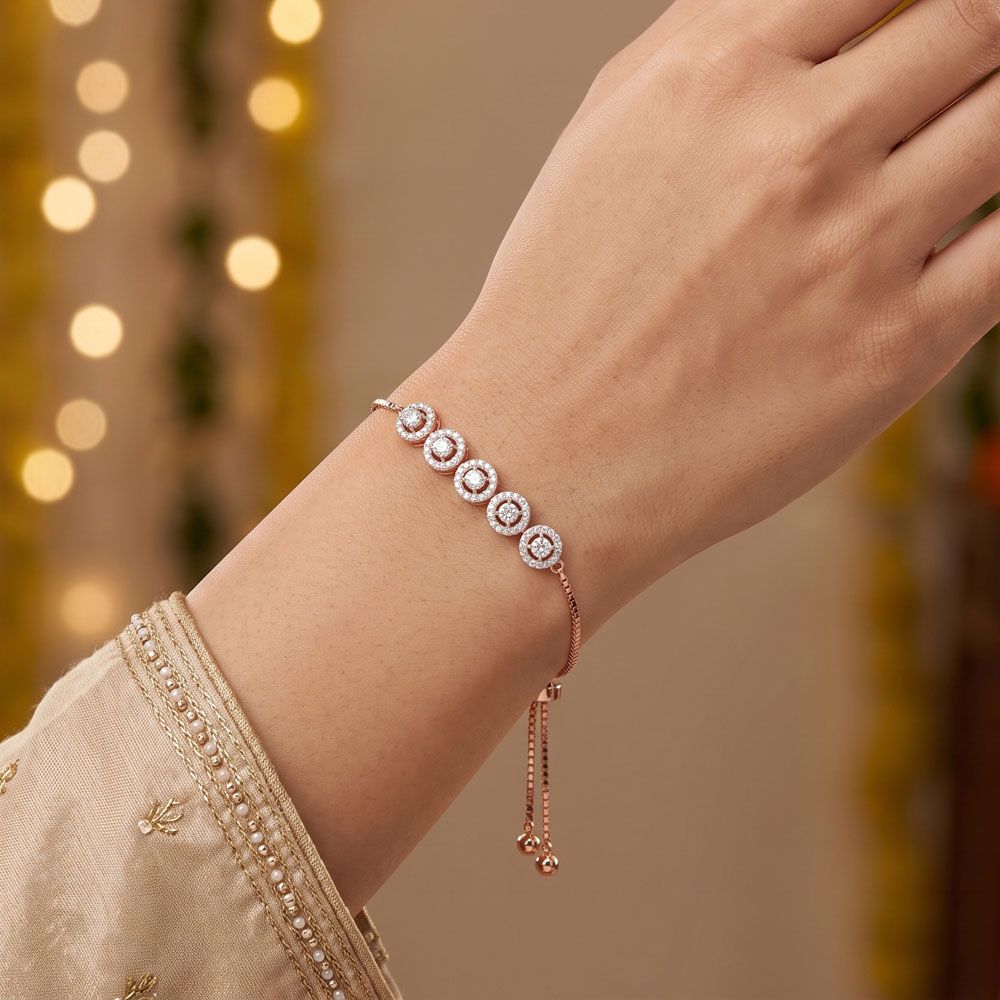 Mesmerising Diamond and Rose Gold Astra Bracelet-Bracelets-OBR20009-D900XKC