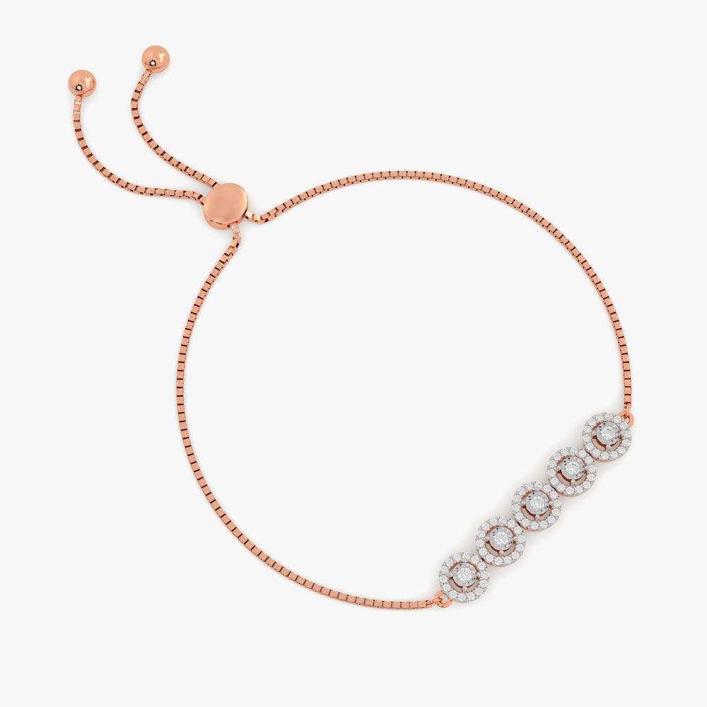 Mesmerising Diamond and Rose Gold Astra Bracelet-Bracelets-OBR20009-D900XKC