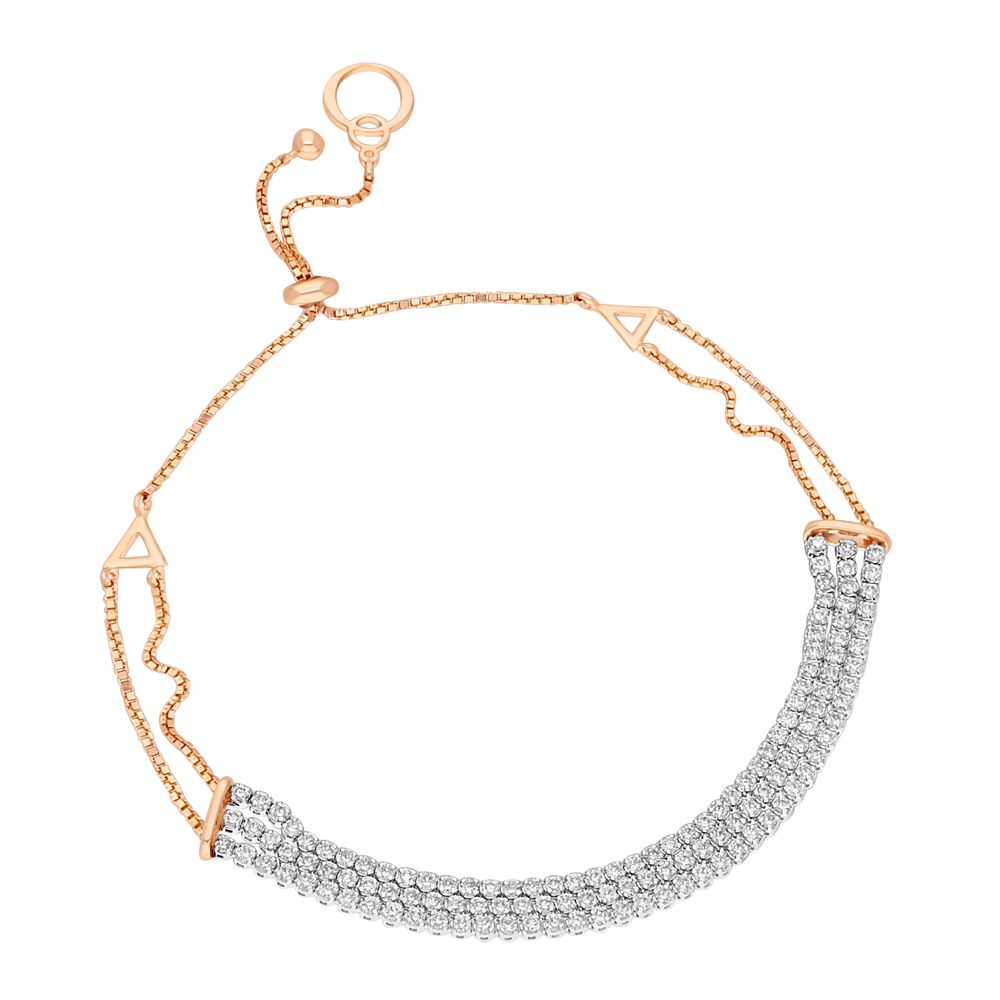 Sparkling Desired Bracelet in 14KT Rose Gold-Bracelets-OBR20020-D900XAC