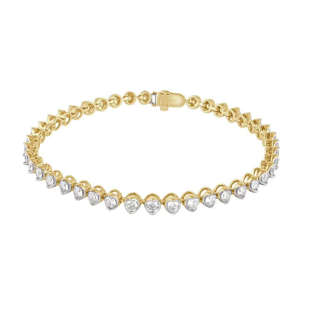 Classic Crown Star Bracelet in 18KT Yellow Gold-All Jewellery-OBR20023-A400RAB