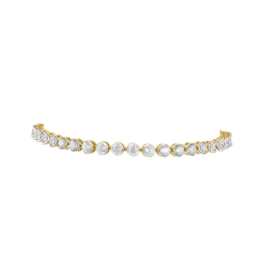 Classic Crown Star Bracelet in 18KT Yellow Gold-All Jewellery-OBR20023-A400RAB