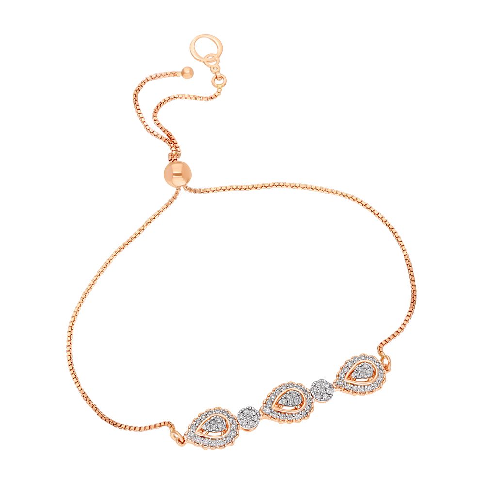 Classic Astra Bracelet in Diamonds and 14KT Rose Gold-Bracelets-OBR21001-DA00XKC