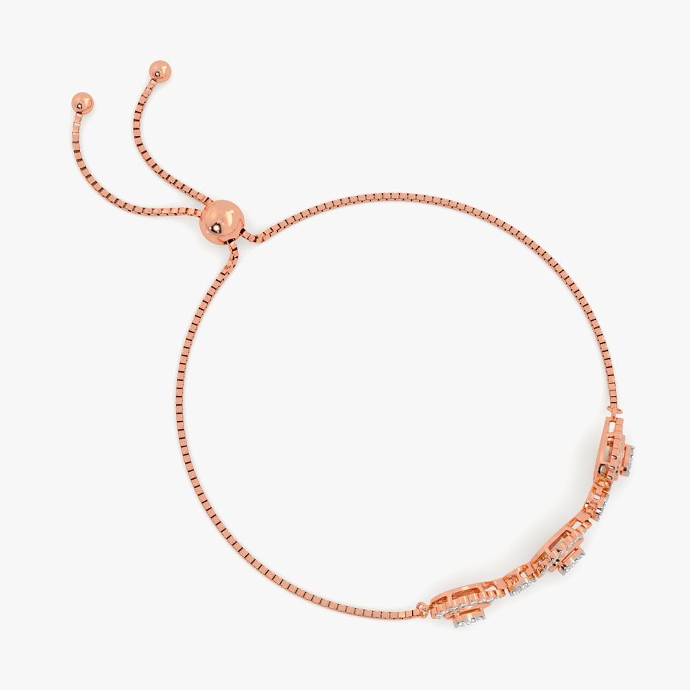 Classic Astra Bracelet in Diamonds and 14KT Rose Gold-Bracelets-OBR21001-DA00XKC