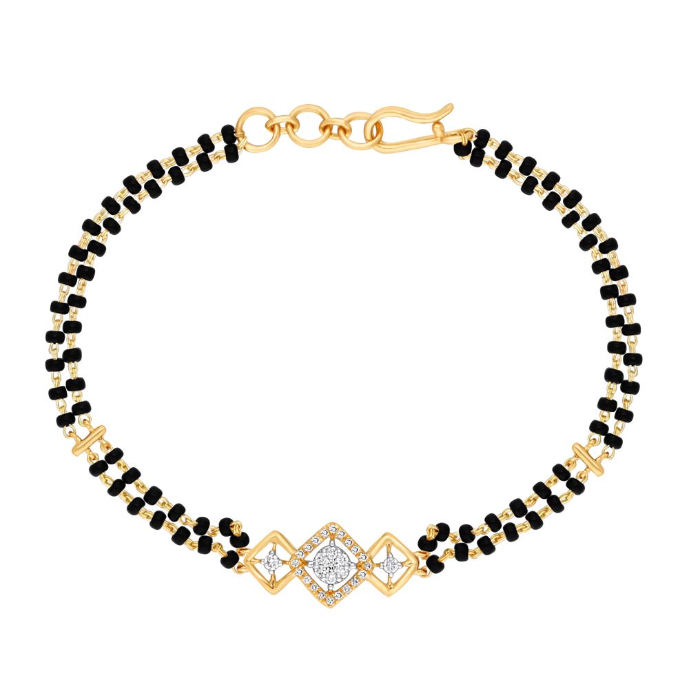 Glimmering Diamond Astra Bracelet in Yellow Gold-Bracelets-OBR22002-D911RKC