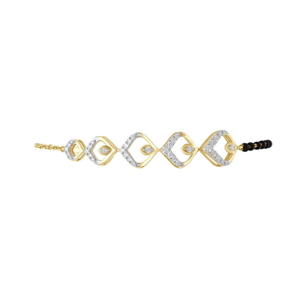 Dewdrop Diamond Bracelet in 14KT yellow Gold-All Jewellery-OBR22008-D400RAC