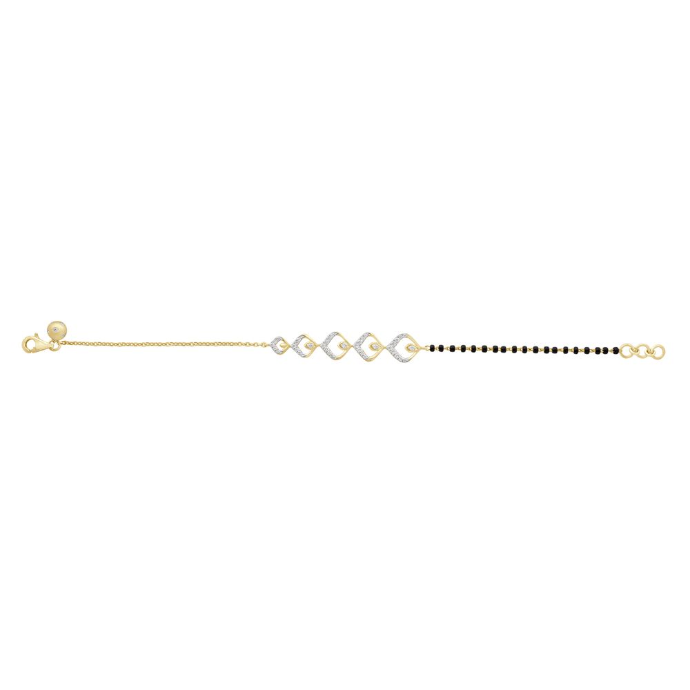 Dewdrop Diamond Bracelet in 14KT yellow Gold-All Jewellery-OBR22008-D400RAC