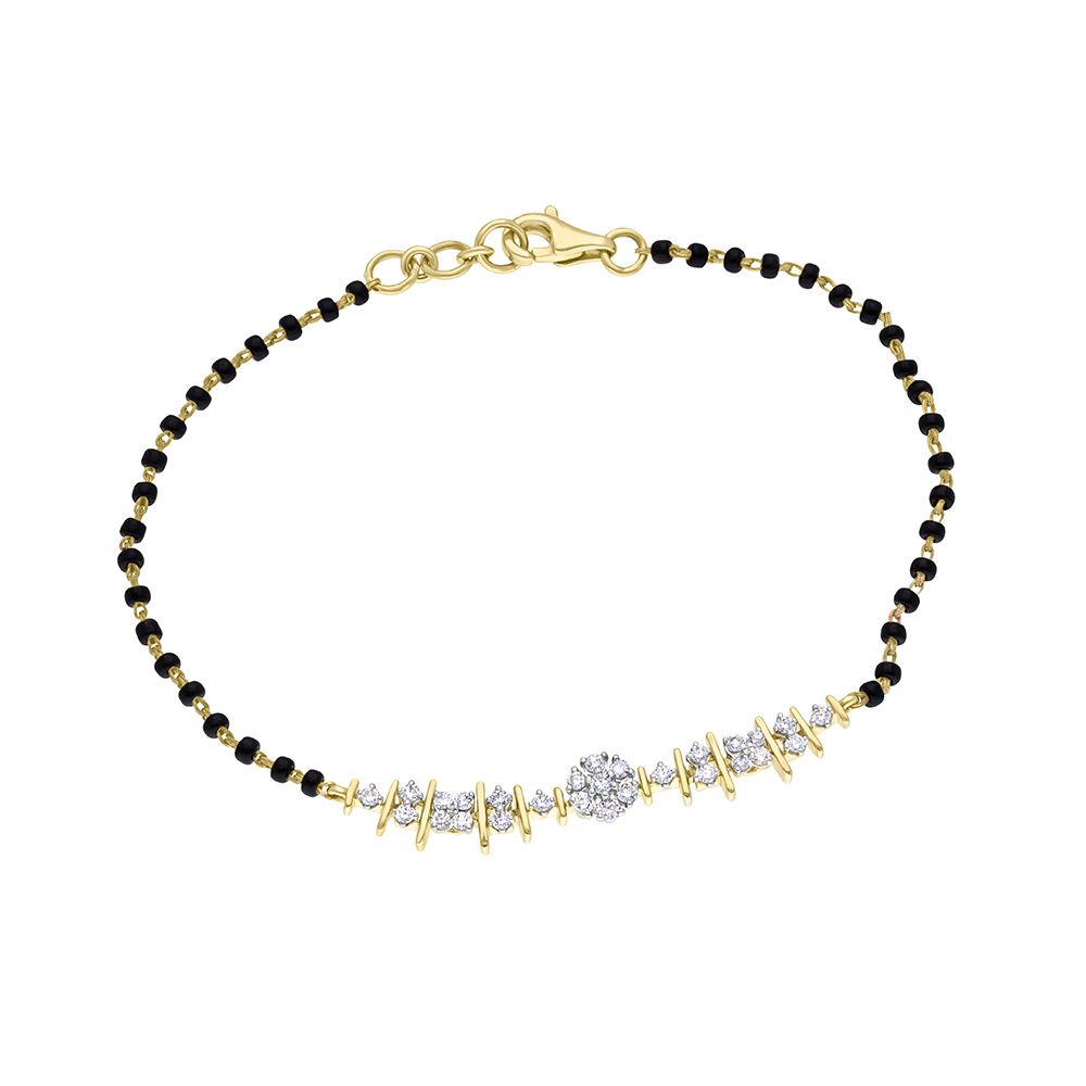 Subtle 14KT Yellow Gold Bracelet-Bracelets-OBR22009-D400RAC