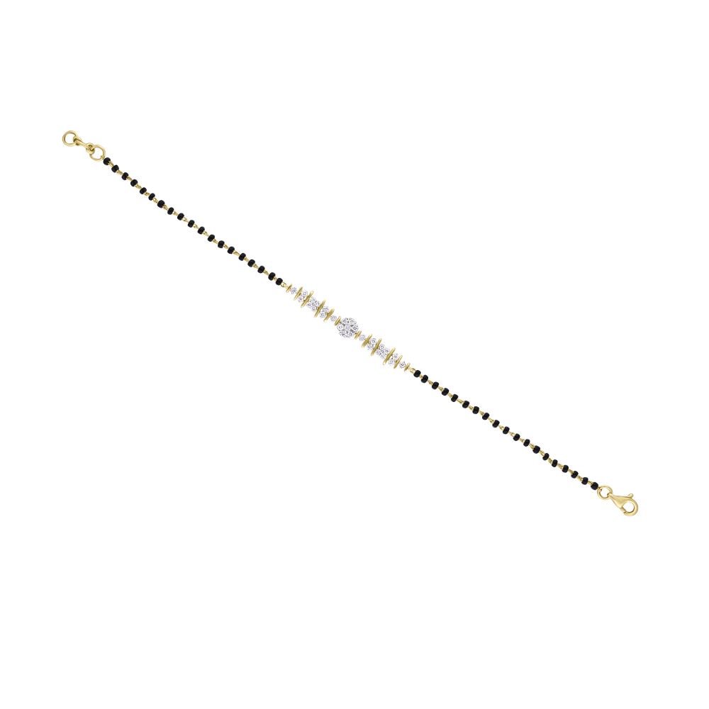 Subtle 14KT Yellow Gold Bracelet-Bracelets-OBR22009-D400RAC
