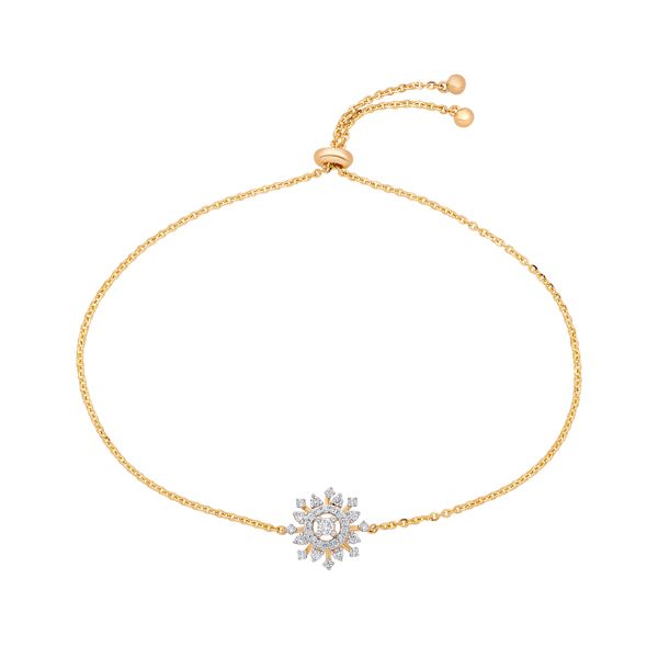 Filigree Bracelet in 18KT Yellow Gold-Bracelets-OBR23001-D400RHB